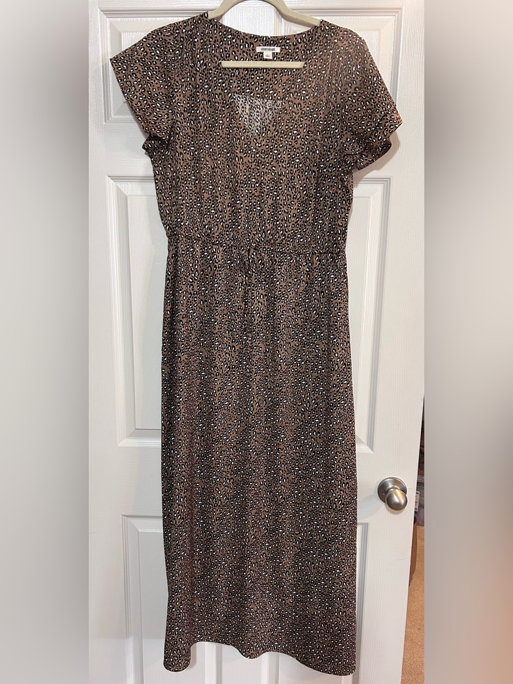 Goodthreads Brown & Black Leopard-Print Maxi Dress